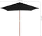 vidaXL - Parasol - met - houten - paal - 270 - cm - zwart