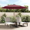 vidaXL - Parasol - met - houten - paal - 299x240 - cm - bordeauxrood