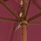 vidaXL - Parasol - met - houten - paal - 299x240 - cm - bordeauxrood