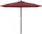 vidaXL - Parasol - met - houten - paal - 299x240 - cm - bordeauxrood