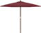 vidaXL - Parasol - met - houten - paal - 299x240 - cm - bordeauxrood