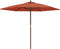 vidaXL - Parasol - met - houten - paal - 299x240 - cm - terracottakleurig