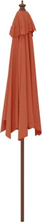 vidaXL - Parasol - met - houten - paal - 299x240 - cm - terracottakleurig