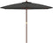 vidaXL - Parasol - met - houten - paal - 299x240 - cm - antracietkleurig