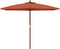 vidaXL - Parasol - met - houten - paal - 299x240 - cm - terracottakleurig