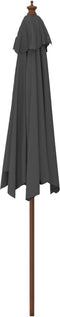 vidaXL - Parasol - met - houten - paal - 299x240 - cm - antracietkleurig