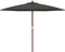 vidaXL - Parasol - met - houten - paal - 299x240 - cm - antracietkleurig