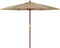 vidaXL - Parasol - met - houten - paal - 299x240 - cm - taupe