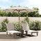vidaXL - Parasol - met - houten - paal - 299x240 - cm - zandkleurig