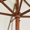 vidaXL - Parasol - met - houten - paal - 299x240 - cm - zandkleurig