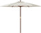 vidaXL - Parasol - met - houten - paal - 299x240 - cm - zandkleurig