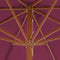vidaXL - Parasol - met - houten - paal - 300 - cm - bordeauxrood