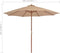 vidaXL - Parasol - met - houten - paal - 300 - cm - taupe