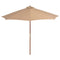 vidaXL - Parasol - met - houten - paal - 300 - cm - taupe