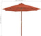 vidaXL - Parasol - met - houten - paal - 300 - cm - terracotta