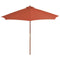 vidaXL - Parasol - met - houten - paal - 300 - cm - terracotta