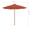 vidaXL - Parasol - met - houten - paal - 300 - cm - terracotta