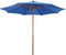 vidaXL - Parasol - met - houten - paal - 300x258 - cm - blauw