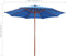 vidaXL - Parasol - met - houten - paal - 300x258 - cm - blauw