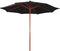 vidaXL - Parasol - met - houten - paal - 300x258 - cm - zwart