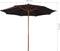 vidaXL - Parasol - met - houten - paal - 300x258 - cm - zwart