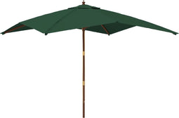 vidaXL - Parasol - met - houten - paal - 300x300x273 - cm - groen
