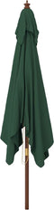 vidaXL - Parasol - met - houten - paal - 300x300x273 - cm - groen