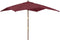 vidaXL - Parasol - met - houten - paal - 300x300x273 - cm - bordeauxrood