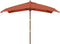 vidaXL - Parasol - met - houten - paal - 300x300x273 - cm - terracottakleurig