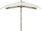 vidaXL - Parasol - met - houten - paal - 300x300x273 - cm - zandkleurig