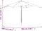 vidaXL - Parasol - met - houten - paal - 300x300x273 - cm - bordeauxrood