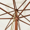 vidaXL - Parasol - met - houten - paal - 300x300x273 - cm - zandkleurig