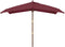vidaXL - Parasol - met - houten - paal - 300x300x273 - cm - bordeauxrood