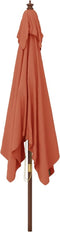 vidaXL - Parasol - met - houten - paal - 300x300x273 - cm - terracottakleurig