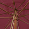 vidaXL - Parasol - met - houten - paal - 300x300x273 - cm - bordeauxrood