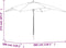 vidaXL - Parasol - met - houten - paal - 300x300x273 - cm - zandkleurig