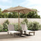 vidaXL - Parasol - met - houten - paal - 300x300x273 - cm - taupe