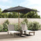 vidaXL - Parasol - met - houten - paal - 300x300x273 - cm - zwart
