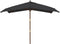vidaXL - Parasol - met - houten - paal - 300x300x273 - cm - zwart