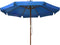 vidaXL - Parasol - met - houten - paal - 330 - cm - azuurblauw