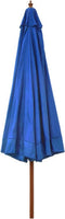 vidaXL - Parasol - met - houten - paal - 330 - cm - azuurblauw