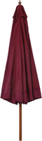 vidaXL - Parasol - met - houten - paal - 330 - cm - bordeauxrood