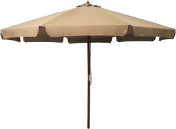 vidaXL - Parasol - met - houten - paal - 330 - cm - taupe