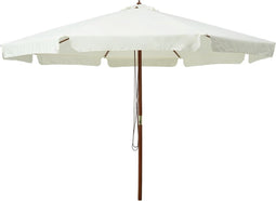 vidaXL - Parasol - met - houten - paal - 330 - cm - zandwit