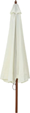 vidaXL - Parasol - met - houten - paal - 330 - cm - zandwit