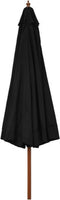 vidaXL - Parasol - met - houten - paal - 330 - cm - zwart