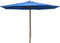 vidaXL - Parasol - met - houten - paal - 350 - cm - blauw