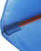vidaXL - Parasol - met - houten - paal - 350 - cm - blauw