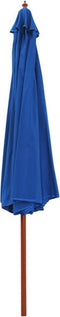 vidaXL - Parasol - met - houten - paal - 350 - cm - blauw