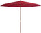 vidaXL - Parasol - met - houten - paal - 350 - cm - bordeauxrood